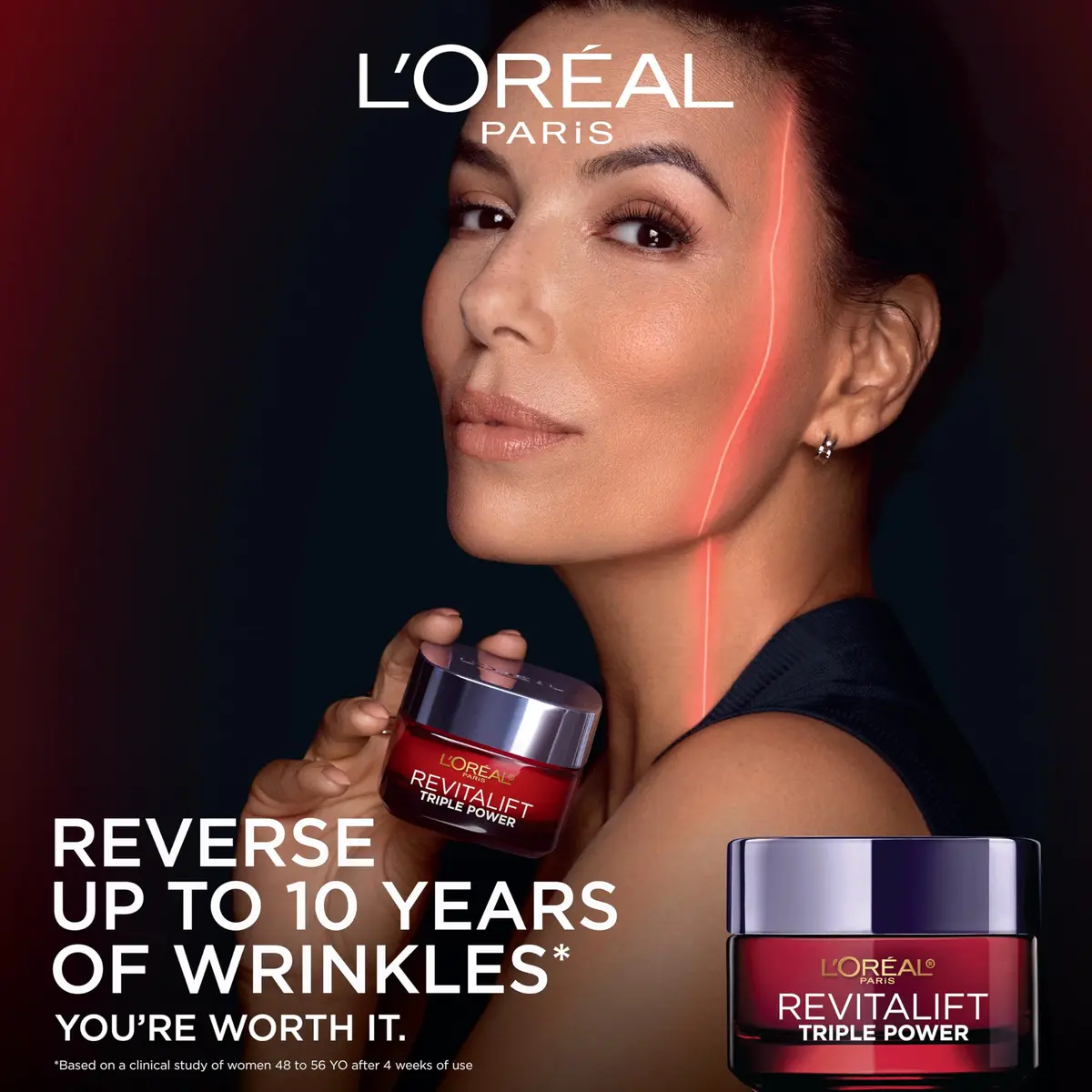L'Oreal Paris Revitalift Triple Power Anti-Aging Face Moisturizer, 1.7 Oz | Reduces Wrinkles, Firms & Brightens Skin - view 2