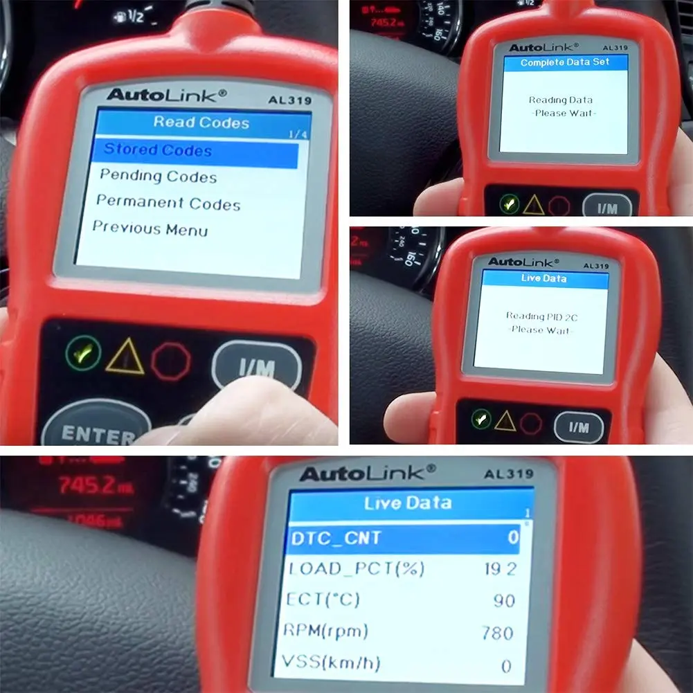 Autel Autolink AL319 Car OBD2 Scanner Code Reader Engine Fault Code Scanner CAN Diagnostic Tool for All Vehicles Since 1996 - view 7
