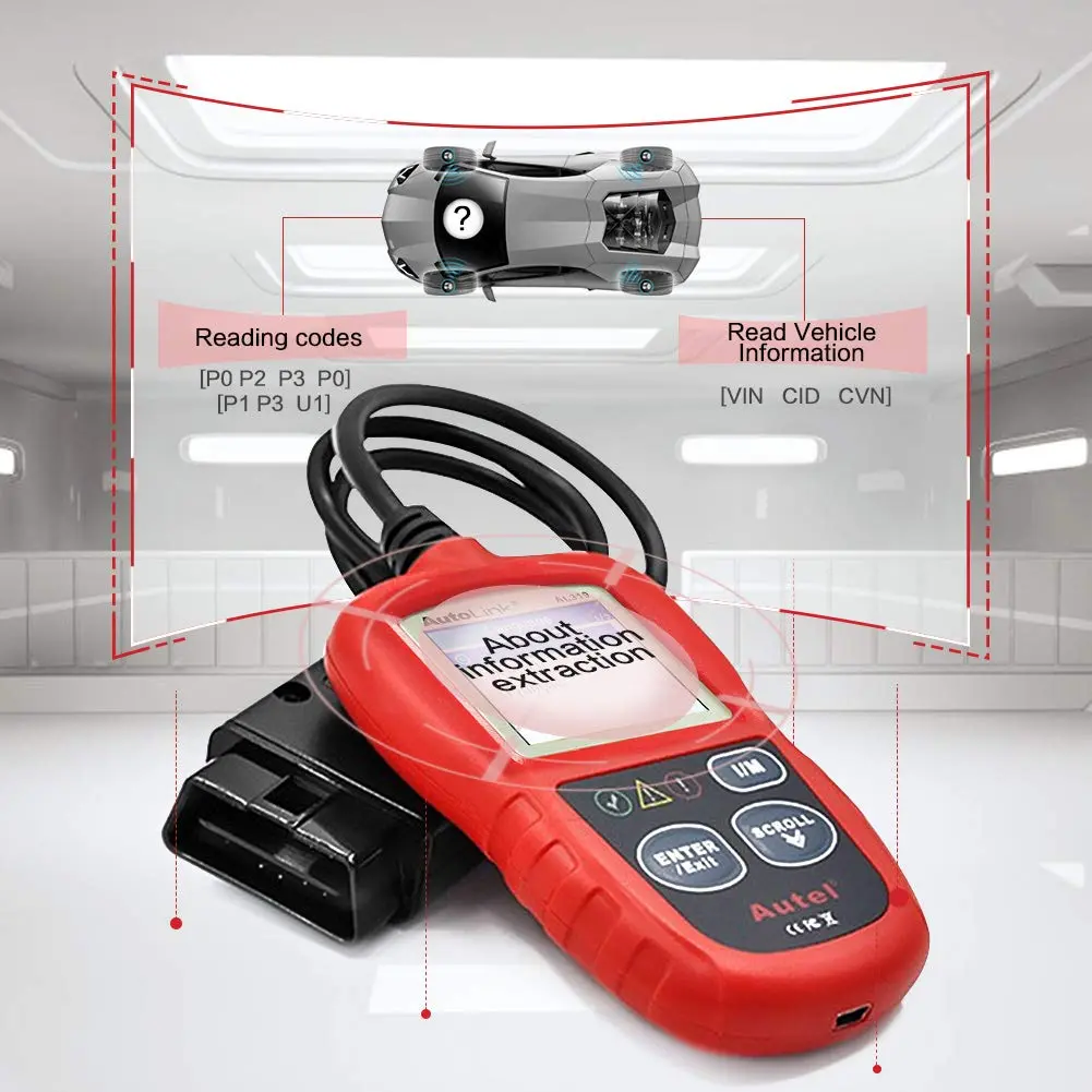 Autel Autolink AL319 Car OBD2 Scanner Code Reader Engine Fault Code Scanner CAN Diagnostic Tool for All Vehicles Since 1996 - view 4