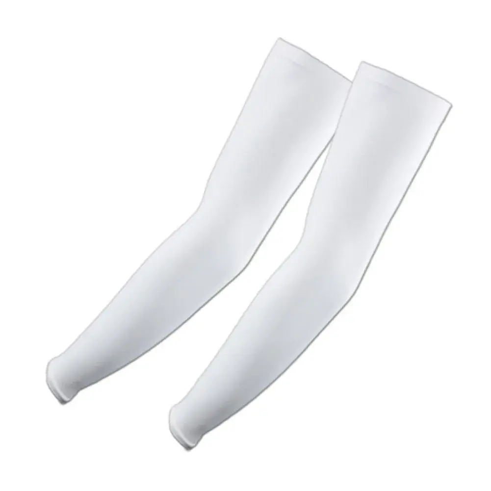 The Elixir Deco Compression Arm Sleeves for Sports, Volleyball, Golf, Football, Cooling & Breathable UV Sun Protection, Seamless Snug Fit, Sun-Blocking Tattoo Coverage, 1 Pair (White, One Size) - main product image