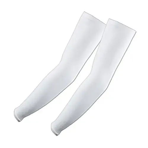The Elixir Deco Compression Arm Sleeves for Sports, Volleyball, Golf, Football, Cooling & Breathable UV Sun Protection, Seamless Snug Fit, Sun-Blocking Tattoo Coverage, 1 Pair (White, One Size) - main product image