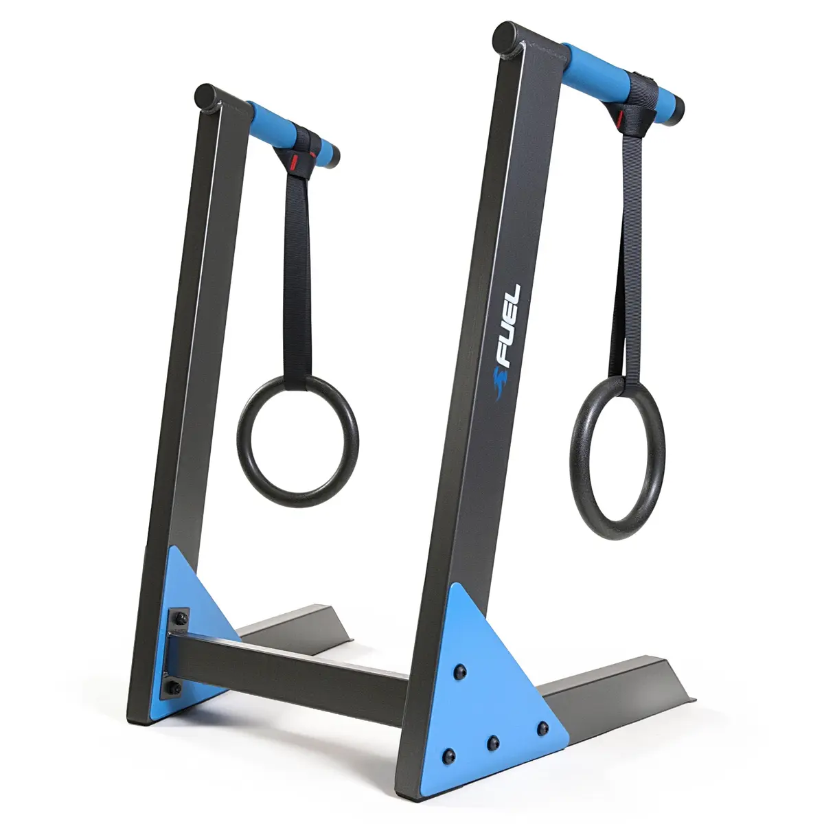 Fuel Pureformance Deluxe Dip Station with Olympic Rings | Heavy-Duty Steel Bodyweight Trainer (29.92" x 24.8" x 38.58") - main product image