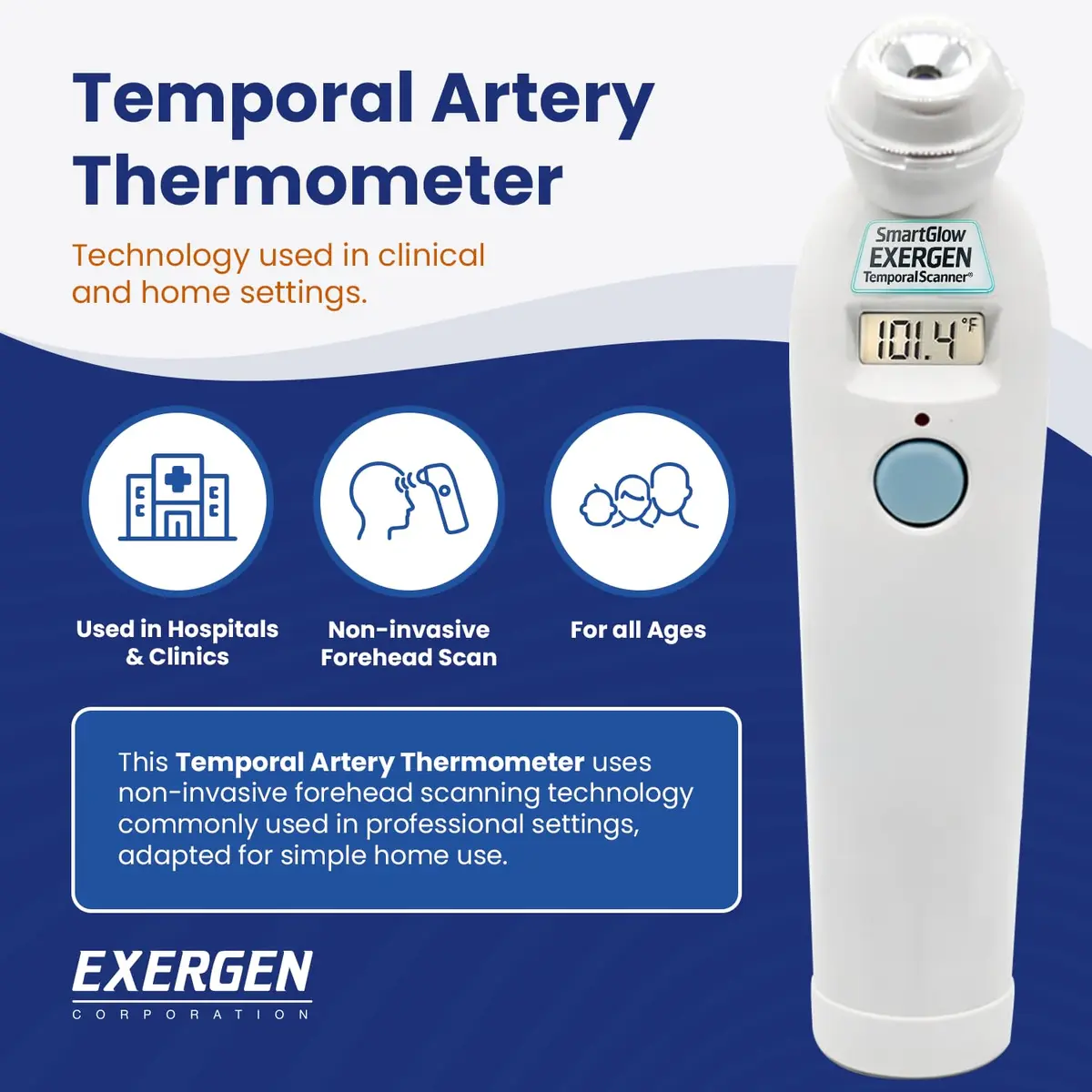 Exergen Temporal Artery Thermometer | Fast Accurate Forehead Reading for Kids & Adults - view 4