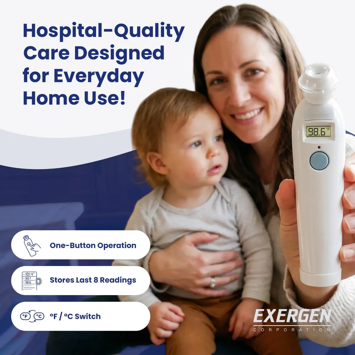 Exergen Temporal Artery Thermometer | Fast Accurate Forehead Reading for Kids & Adults - view 5