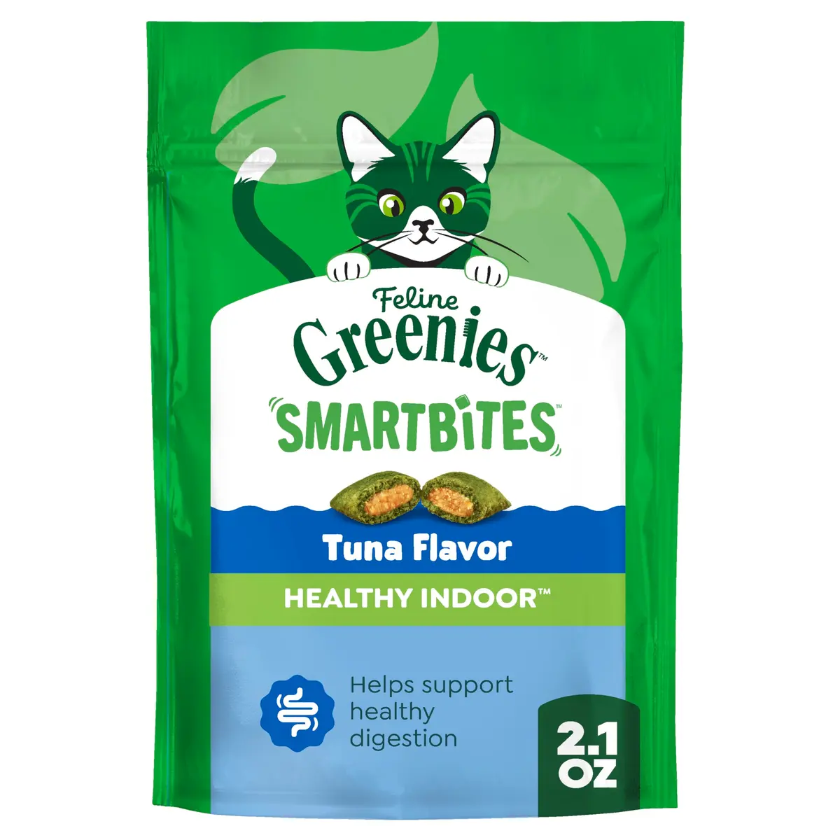 Greenies Feline Smartbites Tuna 2.1 oz | Supports Digestion & Weight Management - main product image
