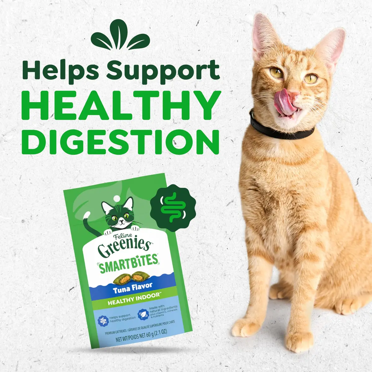 Greenies Feline Smartbites Tuna 2.1 oz | Supports Digestion & Weight Management - view 2