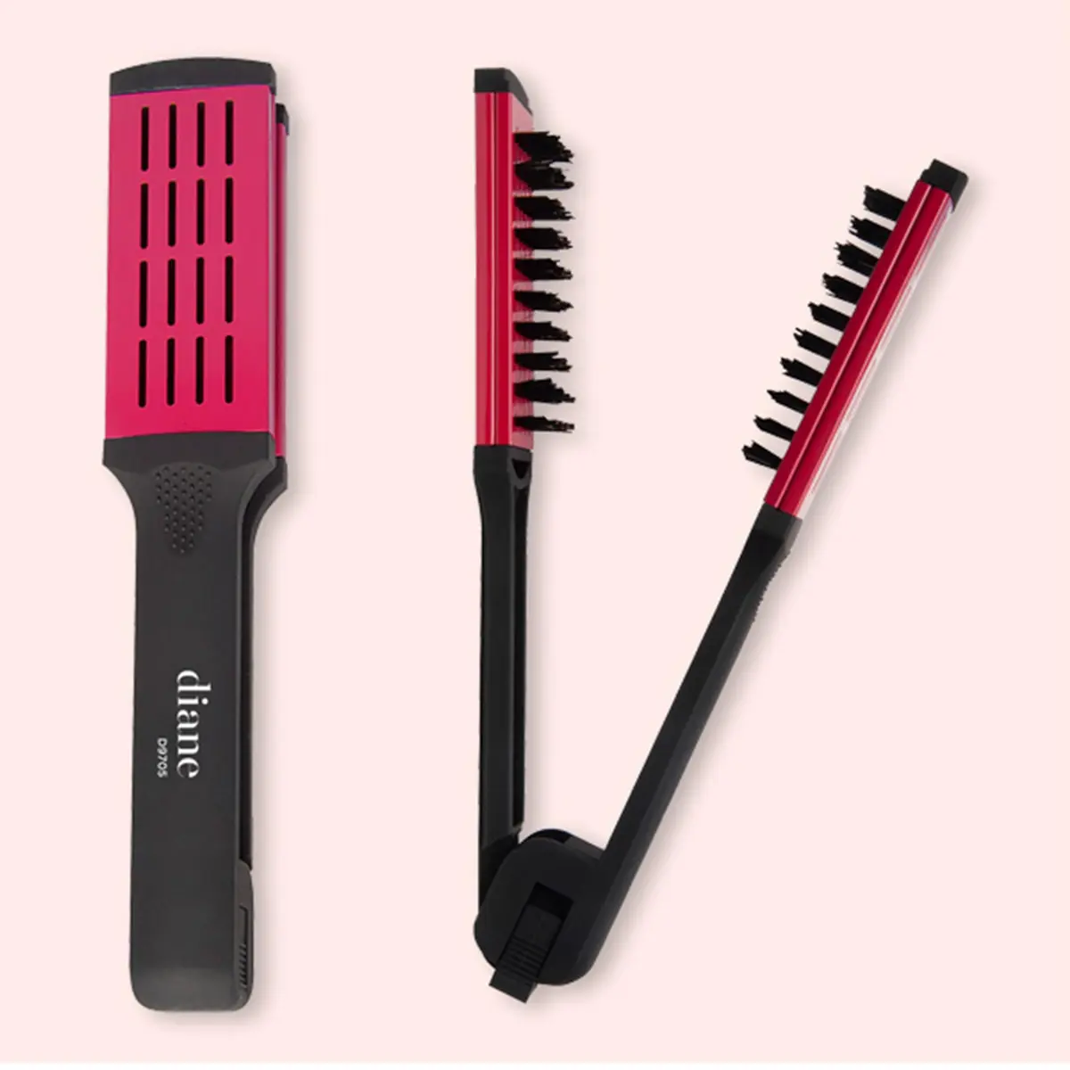 Diane Ceramic Double-Sided Straightening Hair Brush with Nylon Bristles | 9 in 1 Styling Tool for Smooth, Shiny Hair - view 5