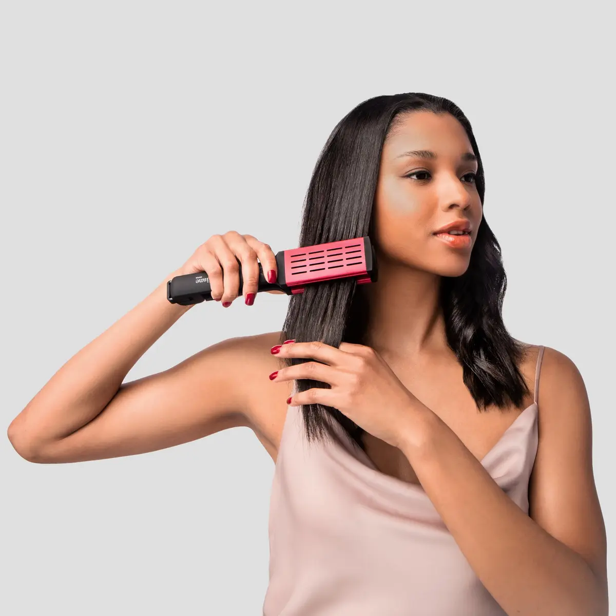 Diane Ceramic Double-Sided Straightening Hair Brush with Nylon Bristles | 9 in 1 Styling Tool for Smooth, Shiny Hair - view 6