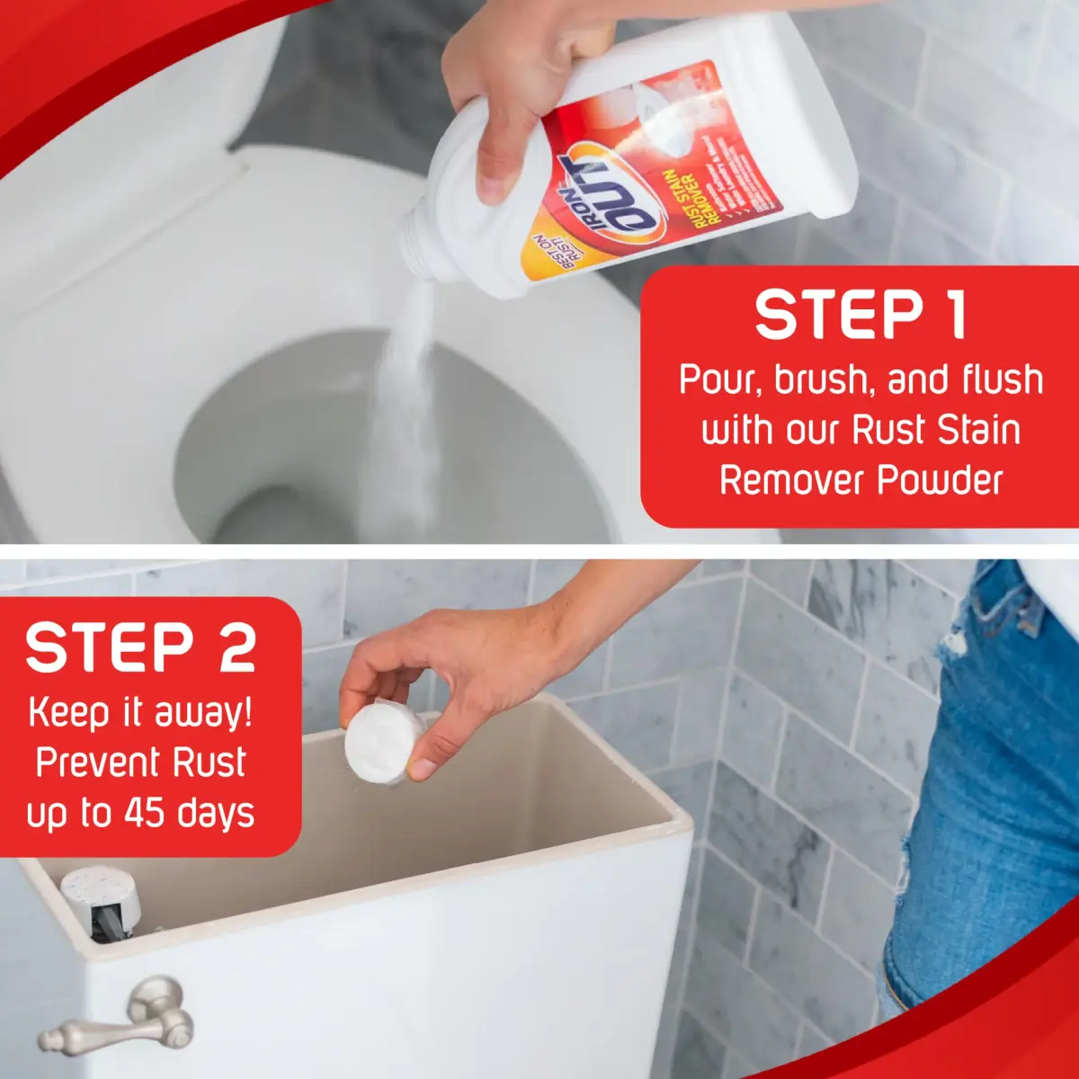 Iron OUT Rust Stain Remover Automatic Toilet Bowl Cleaner Tablets 6 Count | Prevents Rust & Hard Water Stains - view 4