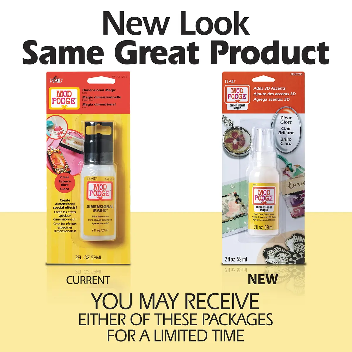 Mod Podge Dimensional Magic 2oz Clear | Epoxy-Like 3D Gloss Finish for Crafts - view 2