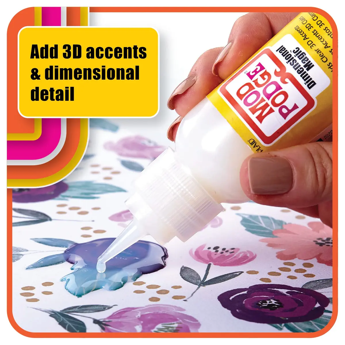 Mod Podge Dimensional Magic 2oz Clear | Epoxy-Like 3D Gloss Finish for Crafts - view 3