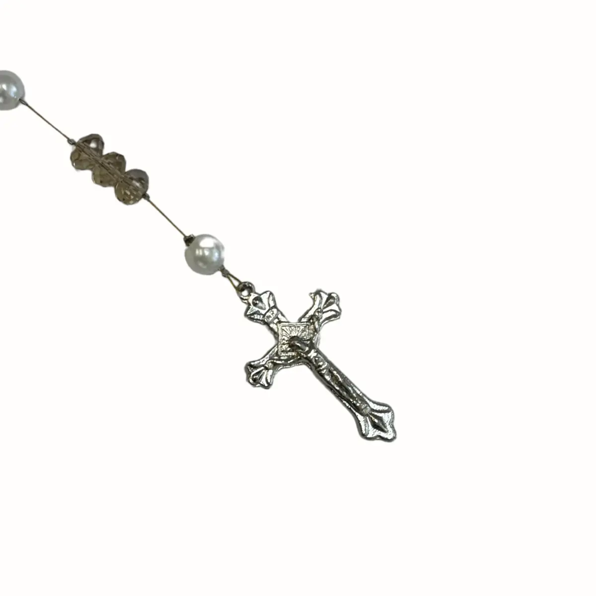 Linpeng Rosary Prayer Necklace Making Supplies Kit, Smoky Brown | First Communion Gift, Religious Beading Kit - view 5