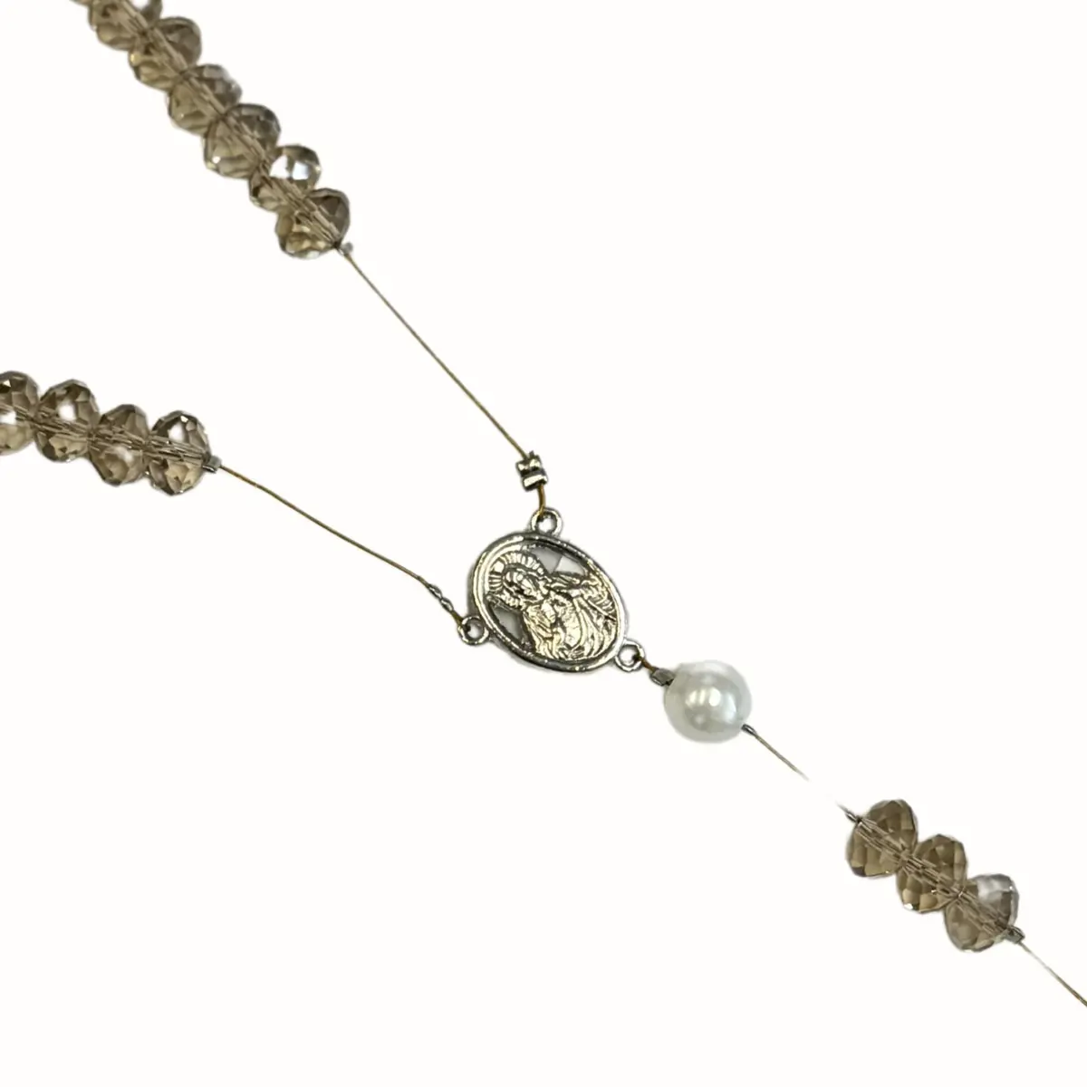 Linpeng Rosary Prayer Necklace Making Supplies Kit, Smoky Brown | First Communion Gift, Religious Beading Kit - view 6