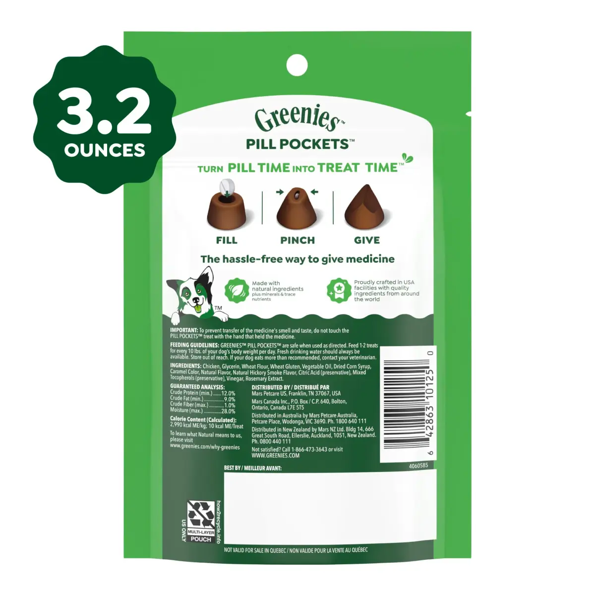 Greenies Pill Pockets Small Size Dog Treats Hickory Smoke Flavor 3.2 oz (90.7 g) | Vet-Recommended for Hiding Pills - view 9