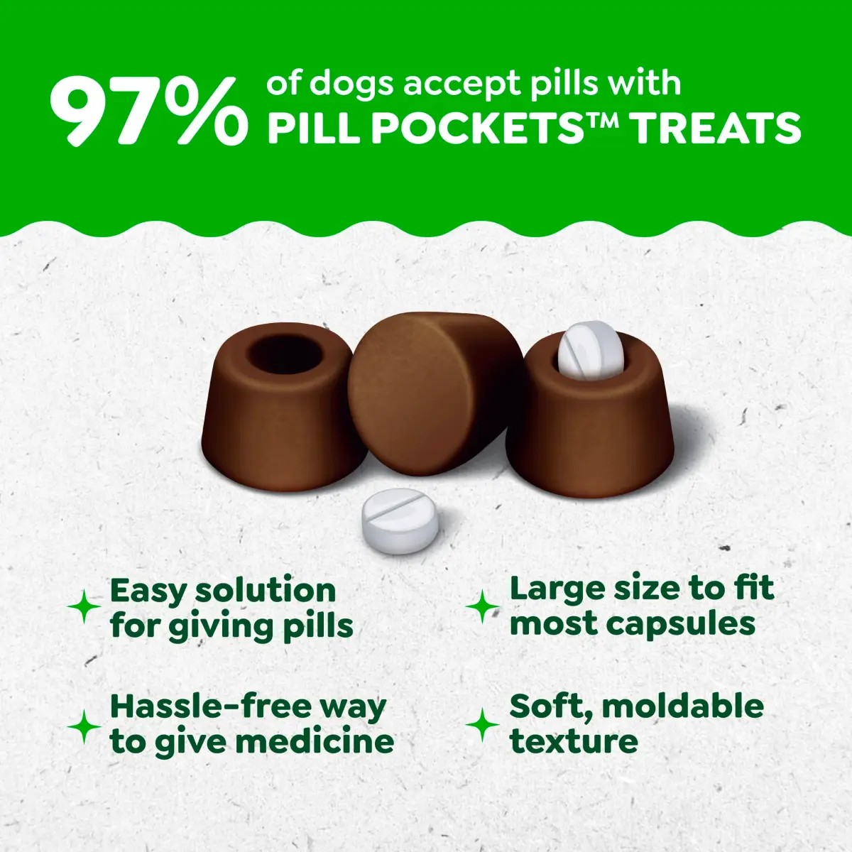 Greenies Pill Pockets Small Size Dog Treats Hickory Smoke Flavor 3.2 oz (90.7 g) | Vet-Recommended for Hiding Pills - view 2