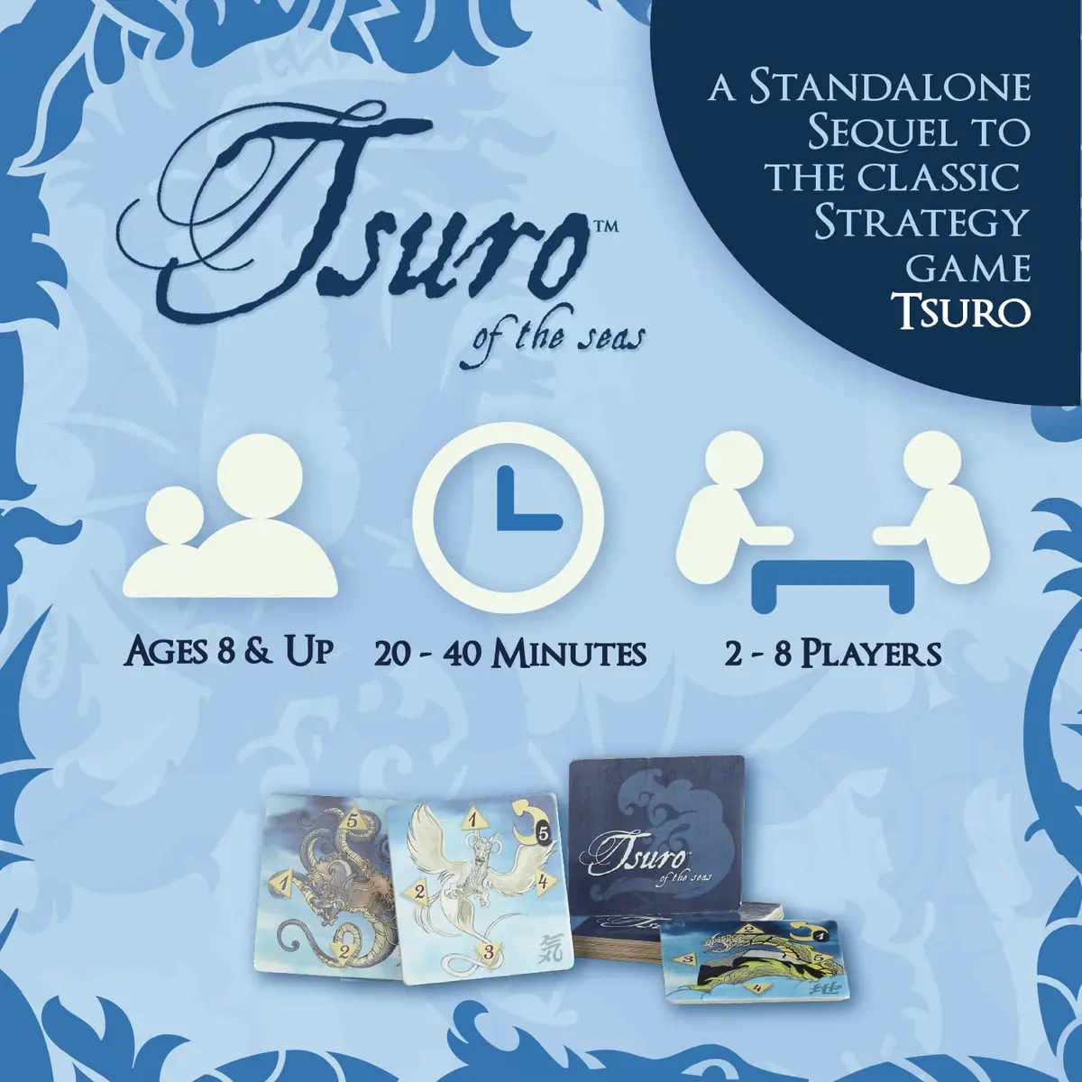 Calliope Tsuro of the Seas Strategy Board Game | Path Building Tile Laying for 2-8 Players - view 2