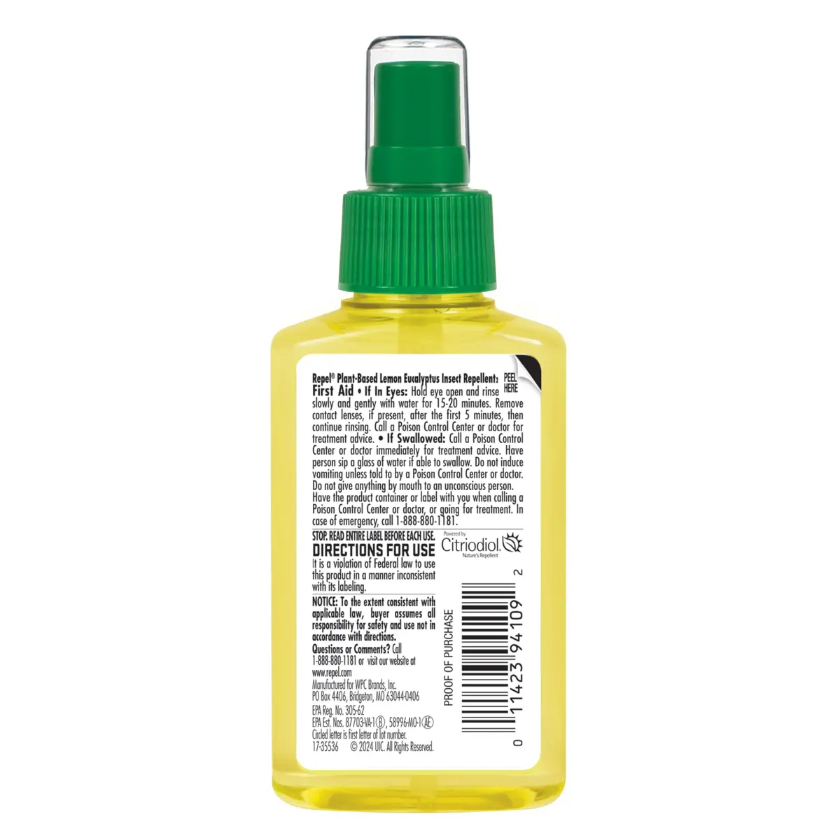 Repel Plant-Based Lemon Eucalyptus Insect Repellent 4 Fl Oz | DEET-Free Mosquito Barrier for Outdoors & Travel - view 8