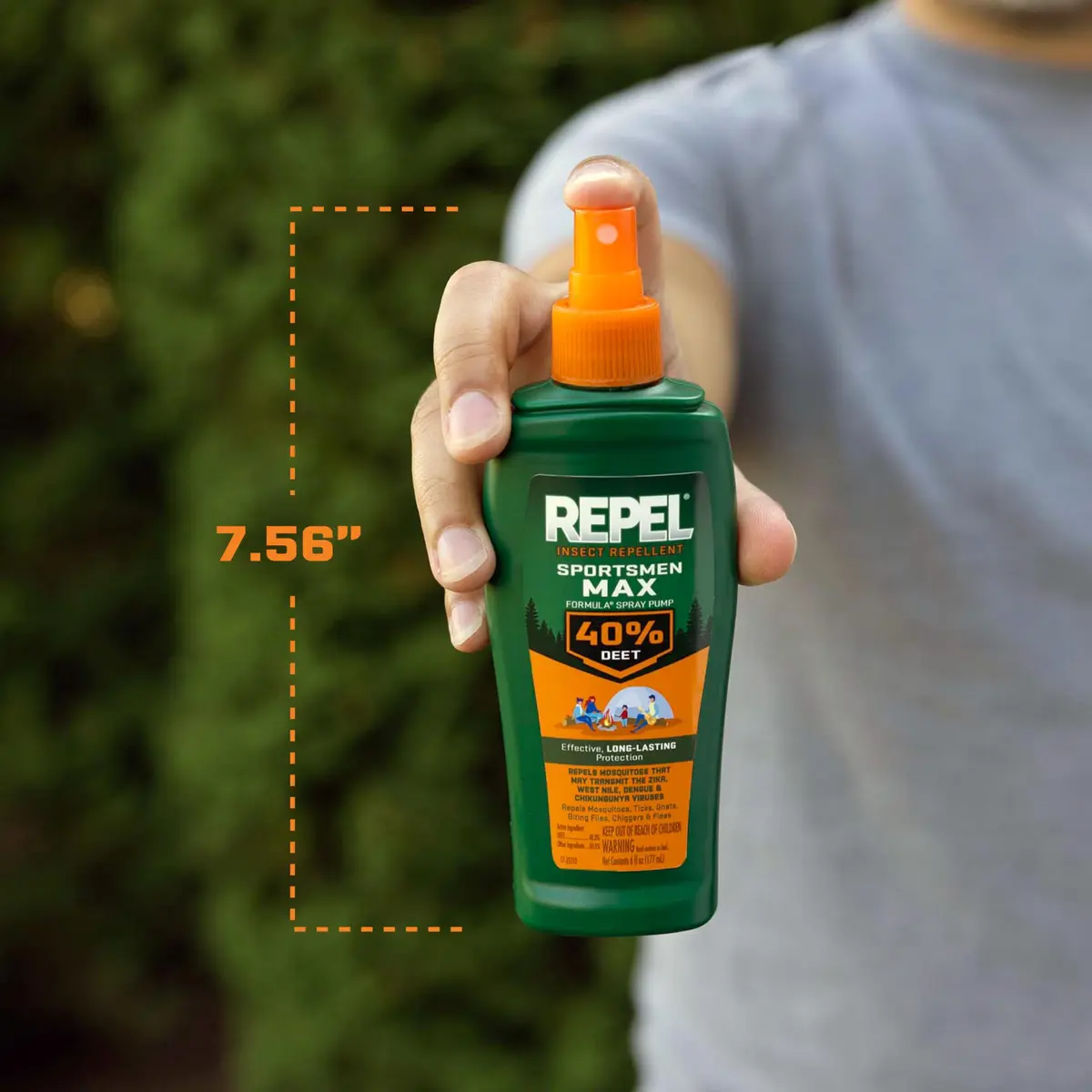 Repel Sportsmen Max Formula Pump Spray 40% DEET Insect Repellent 180ml (6 Fl Oz) | EPA Registered for Mosquitoes & Ticks - view 7