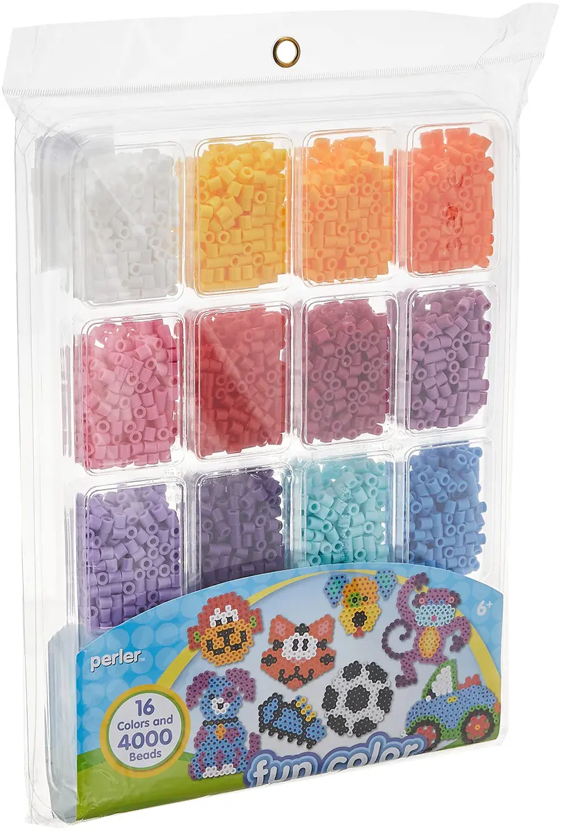 Perler Beads Fun Colors Fuse Beads with Storage Tray | 4000 pcs - main product image