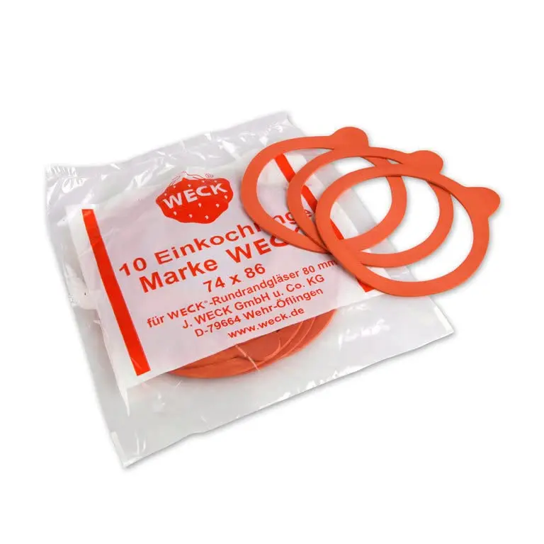 WECK Rubber Rings for 80mm Jars (10-Pack) | German-Made BPA-Free Seals for Canning - main product image
