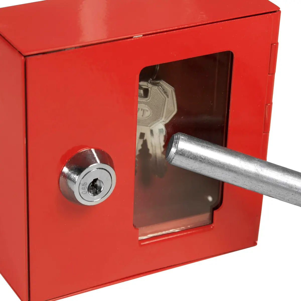 Barska Red Steel Emergency Key Box with Breakable Glass & Hammer | 1 Unit - view 5
