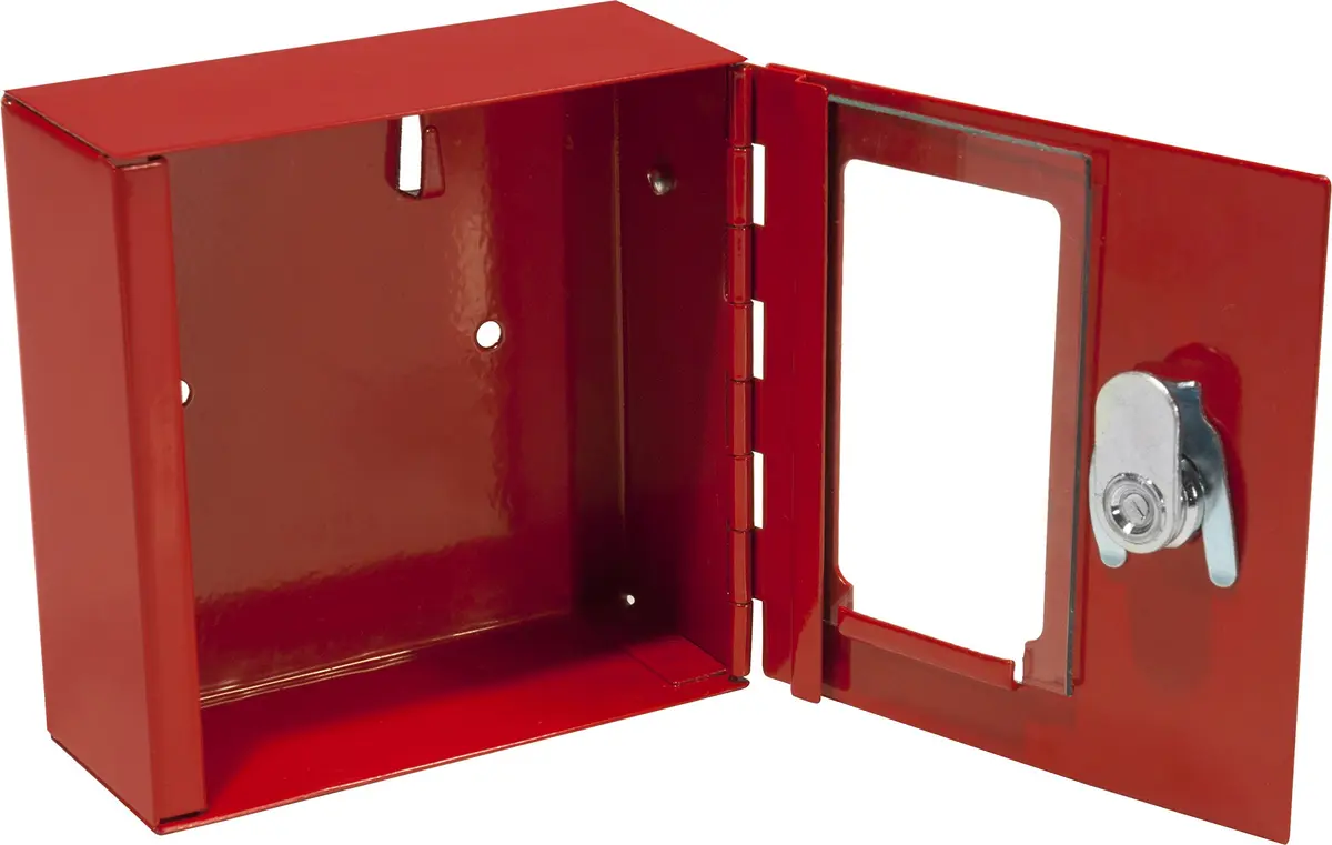 Barska Red Steel Emergency Key Box with Breakable Glass & Hammer | 1 Unit - view 2