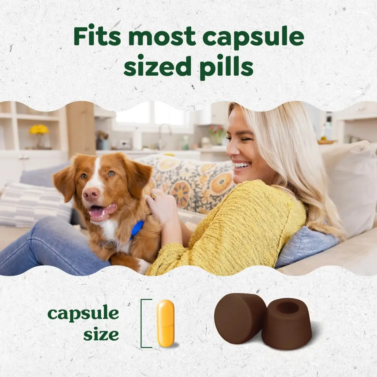 Greenies Pill Pockets Large Size Dog Treats Hickory Smoke 180 Count (30 Count x 6 Packs) | Vet-Recommended Medication Masking Treats - view 5