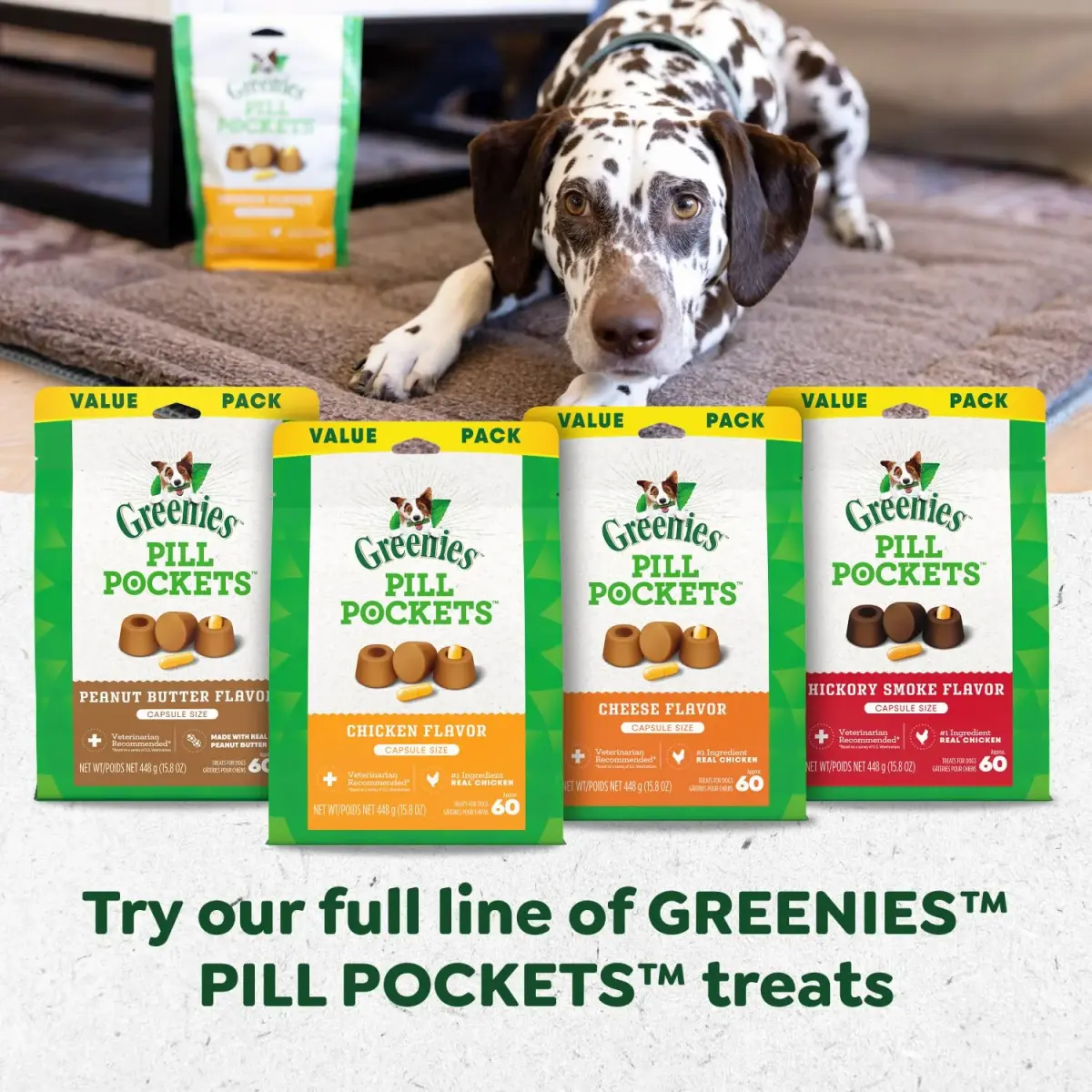 Greenies Pill Pockets Large Size Dog Treats Hickory Smoke 180 Count (30 Count x 6 Packs) | Vet-Recommended Medication Masking Treats - view 9