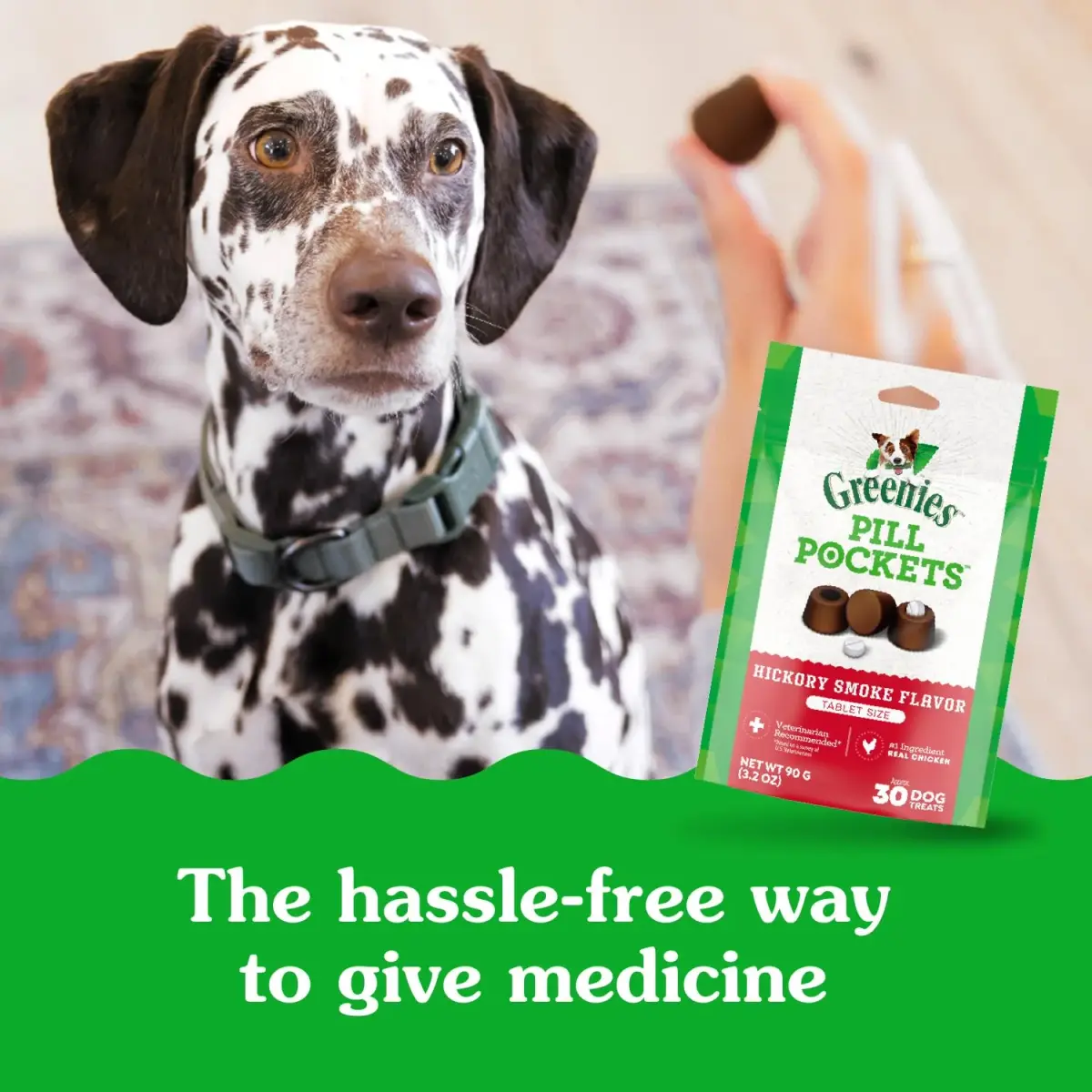 Greenies Pill Pockets Large Size Dog Treats Hickory Smoke 180 Count (30 Count x 6 Packs) | Vet-Recommended Medication Masking Treats - view 4