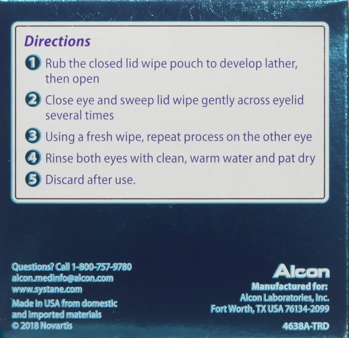 Systane Lid Wipes Eyelid Cleansing Wipes 30 Count | Microfiber, No Flavor, USA Origin - view 2