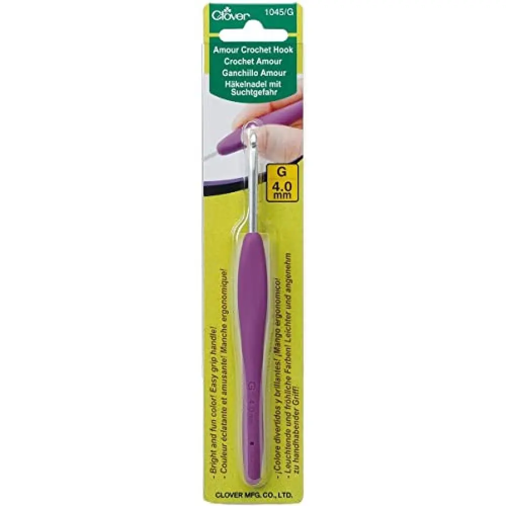 Clover Amour Crochet Hook Size G 4.0mm | Smooth, Stress-Free Crochet with Love - main product image