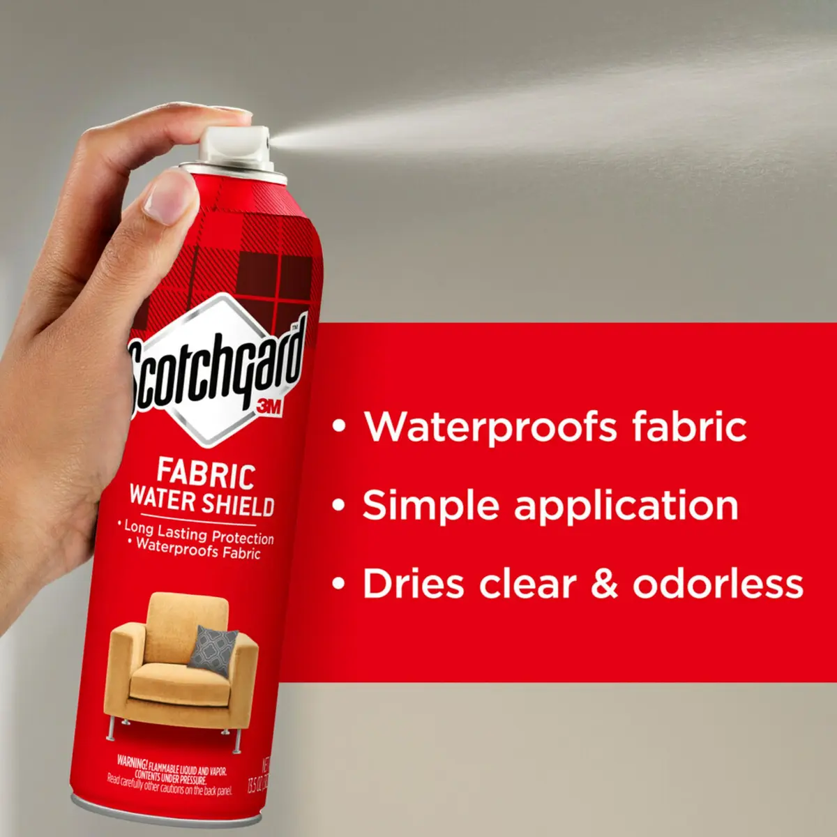 Scotchgard Fabric & Upholstery Protector Spray 591ml (20 Fl Oz Total) | Repels Liquids & Blocks Stains - view 3