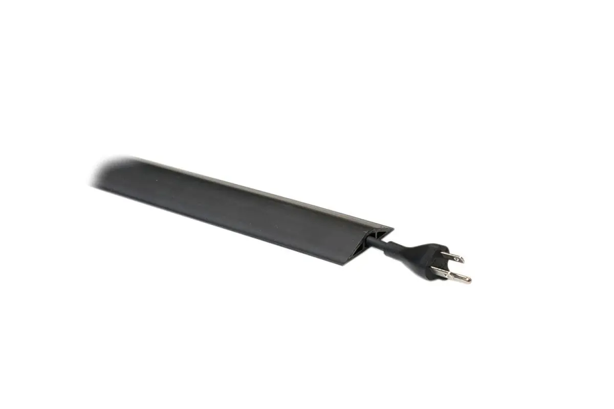 Legrand Wiremold Corduct Floor Cord Cover 15.24 m (50 Feet) Black | Trip-Free Cable Management - main product image