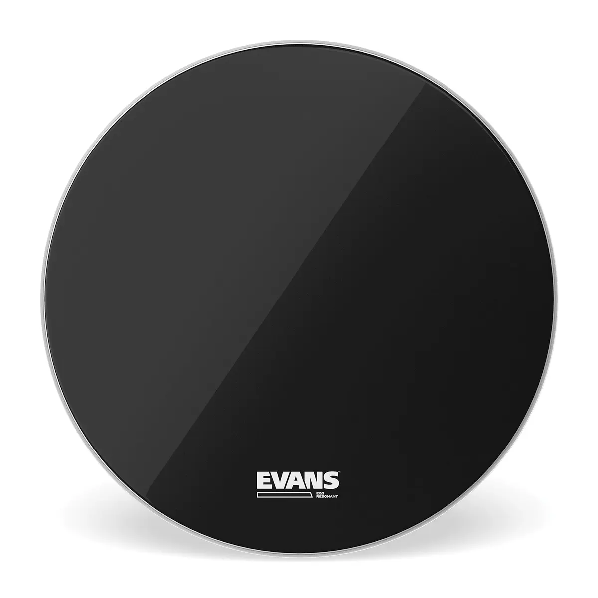 Evans Heads BD20RB-NP 20-Inch EQ3 Resonant Bass Drum Heads - Black Chrome | Warm, punchy sound with short decay - main product image