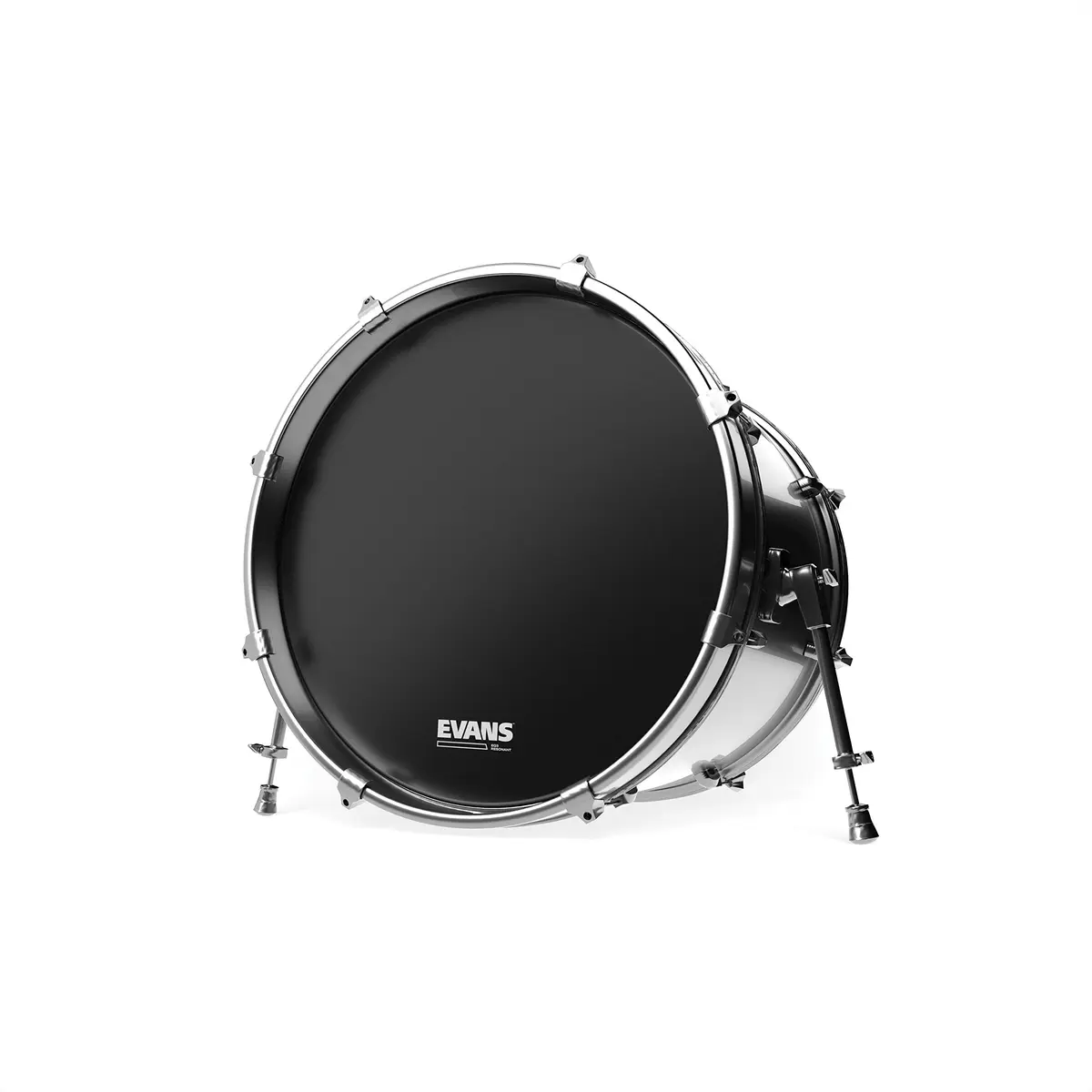 Evans Heads BD20RB-NP 20-Inch EQ3 Resonant Bass Drum Heads - Black Chrome | Warm, punchy sound with short decay - view 2