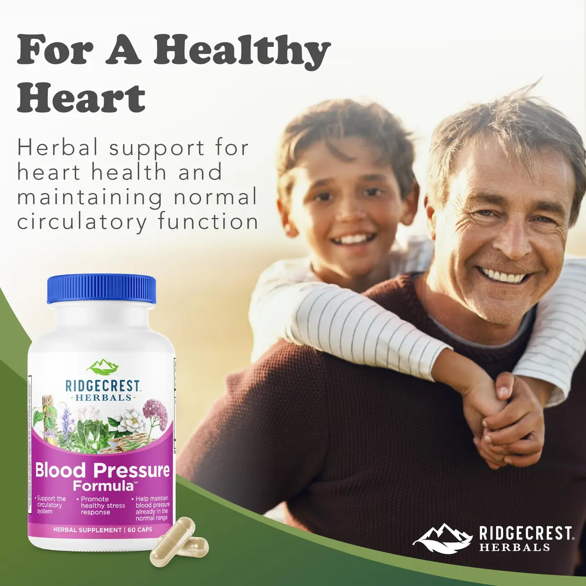 RidgeCrest Herbals Blood Pressure Herbal Formula Circulation Support 60 Ct | Natural Circulatory Tonic for Adults - view 6