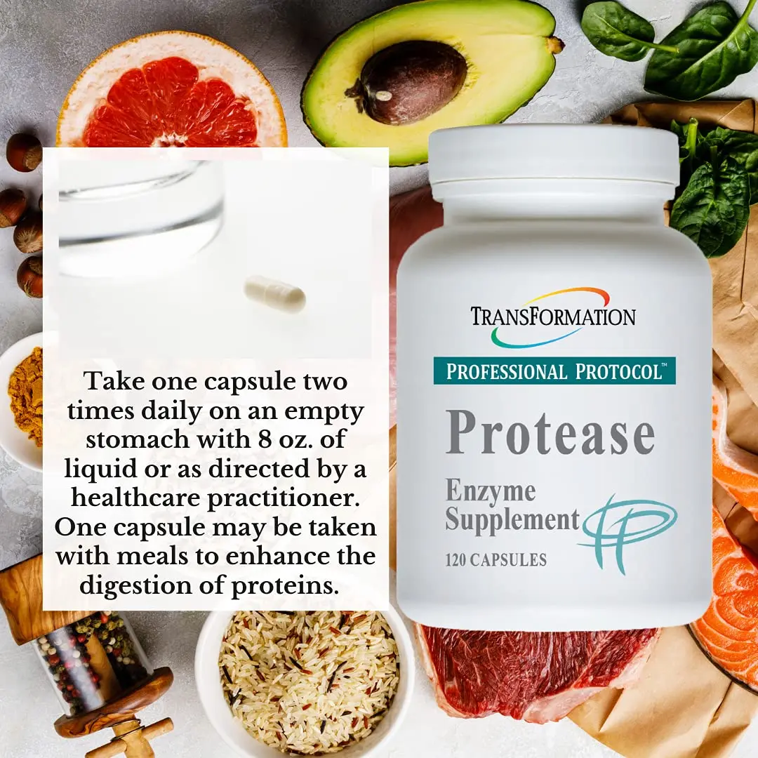 TRANSFORMATION Enzymes - Protease Digestive Supplement 120 Capsules | Supports Healthy Digestion & Immunity - view 2