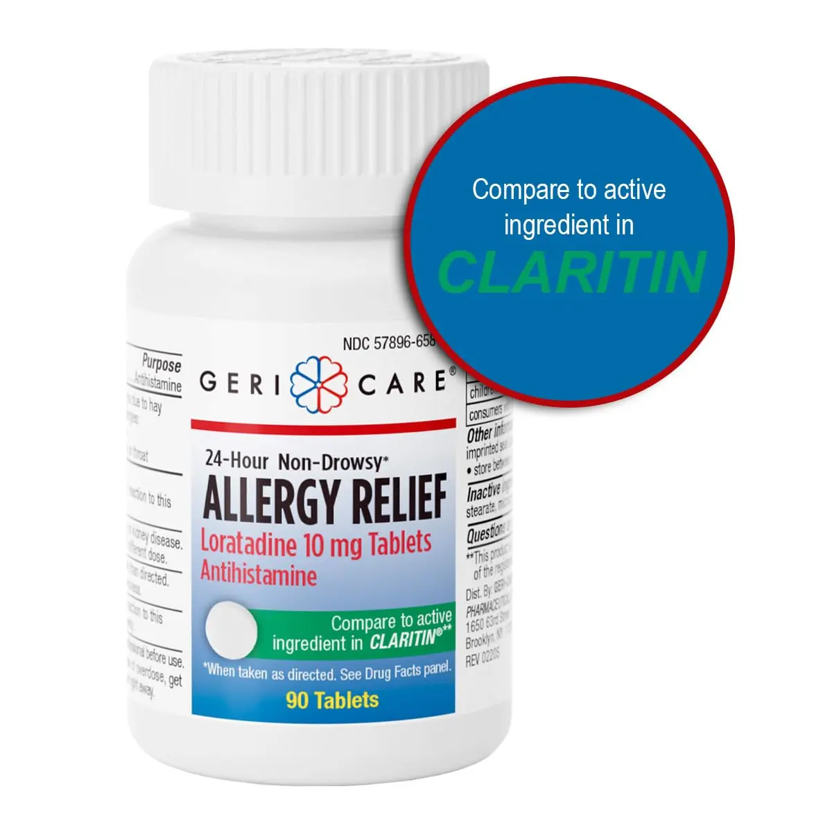 GeriCare Loratadine 10mg Non-Drowsy 24-Hour Allergy Relief | Effective Antihistamine Tablets - view 6