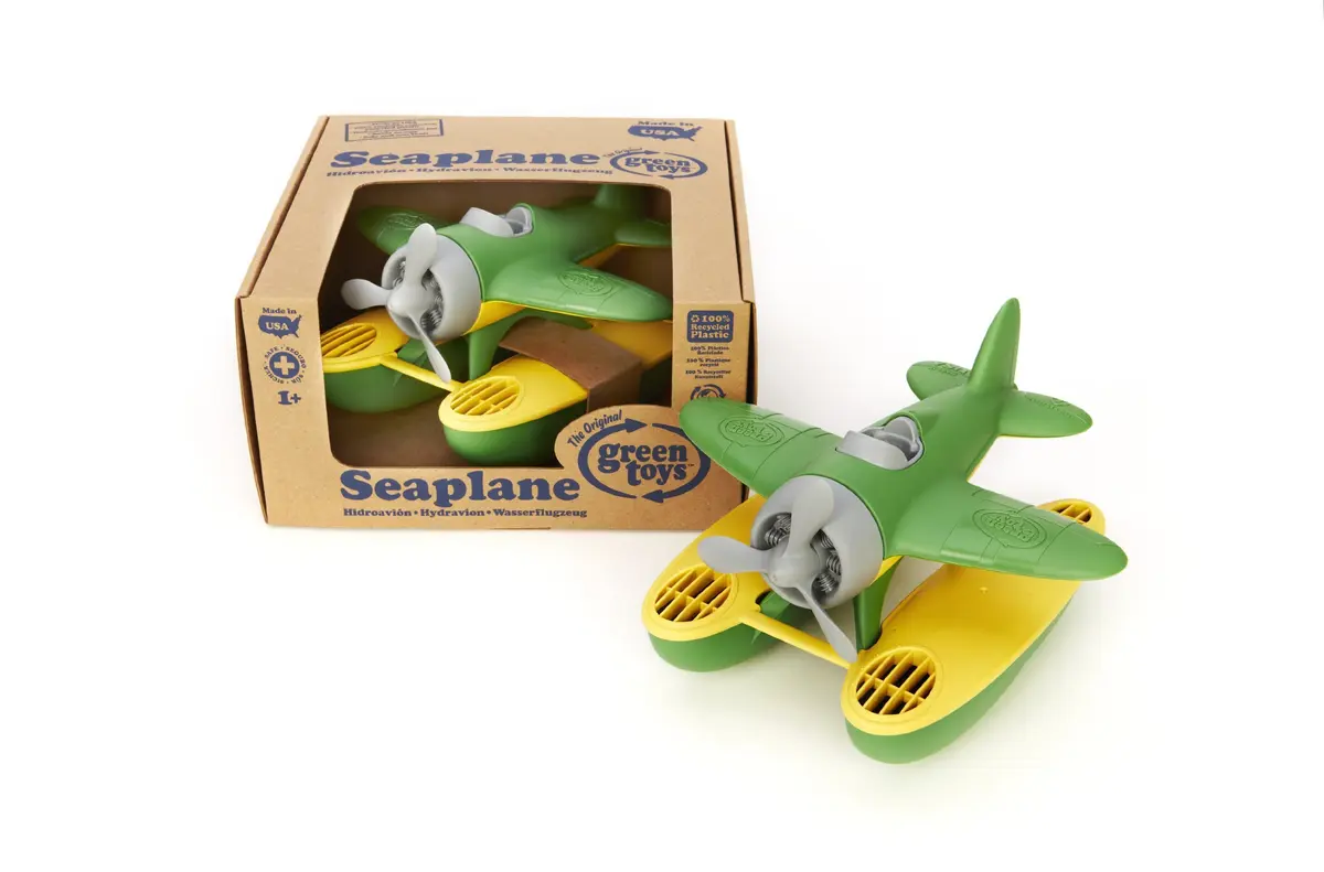 Green Toys Seaplane Bath Toy, 22.86cm (9in) L x 25.4cm (10in) H | BPA-Free, Phthalate-Free Floatplane for Pincer Grip - view 5