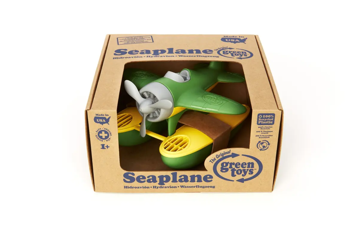 Green Toys Seaplane Bath Toy, 22.86cm (9in) L x 25.4cm (10in) H | BPA-Free, Phthalate-Free Floatplane for Pincer Grip - view 4