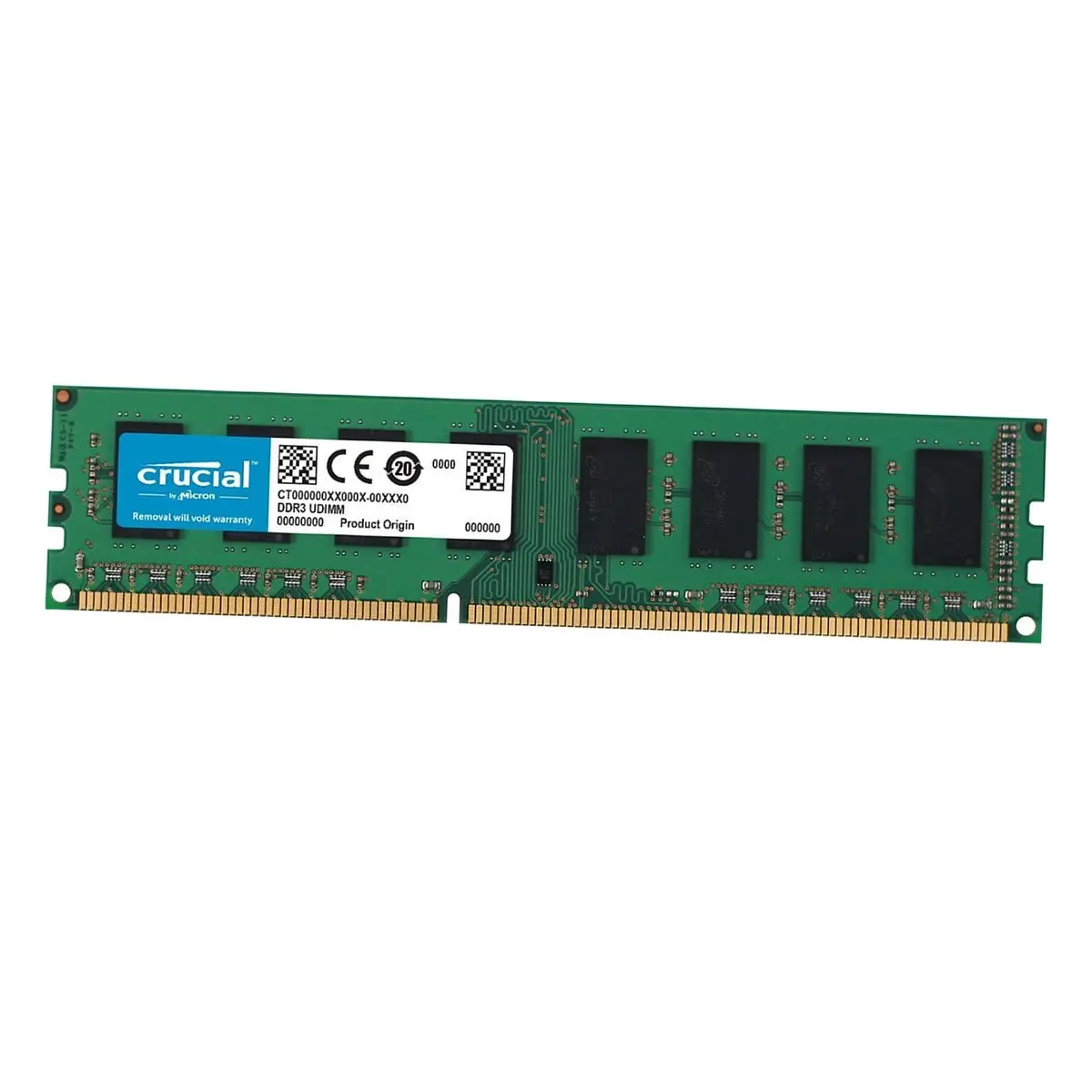 Crucial 8GB DDR3L PC3-12800 UDIMM 1600MHz CL11 1.35V Desktop Memory Module | CT102464BD160B - view 3