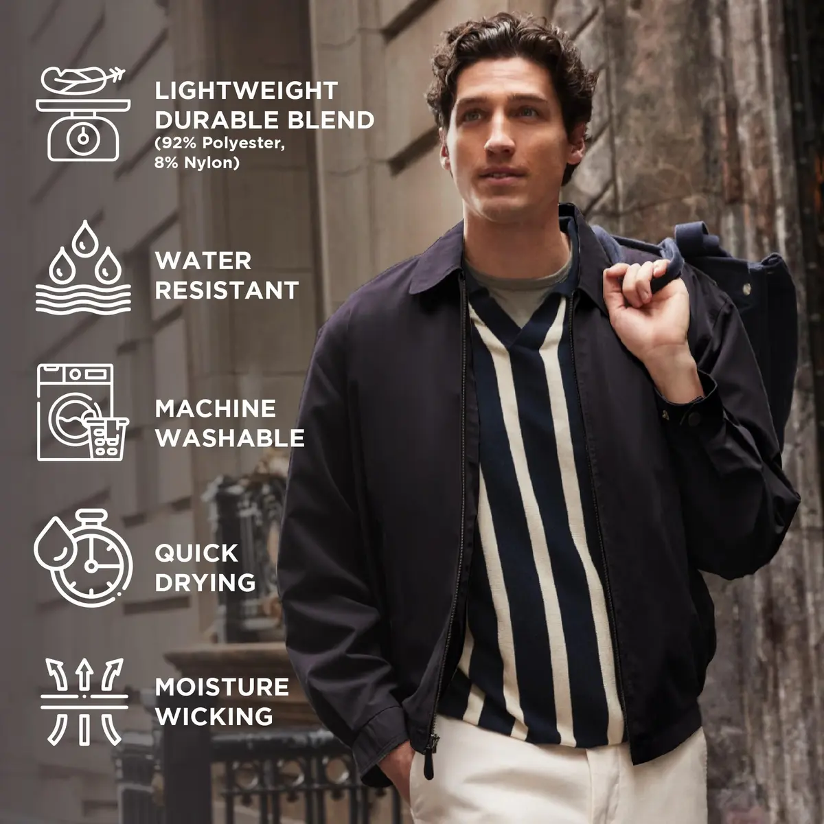 London Fog Men's Auburn Zip-Front Golf Jacket 4X-Large Big | Wind & Water Resistant - view 7