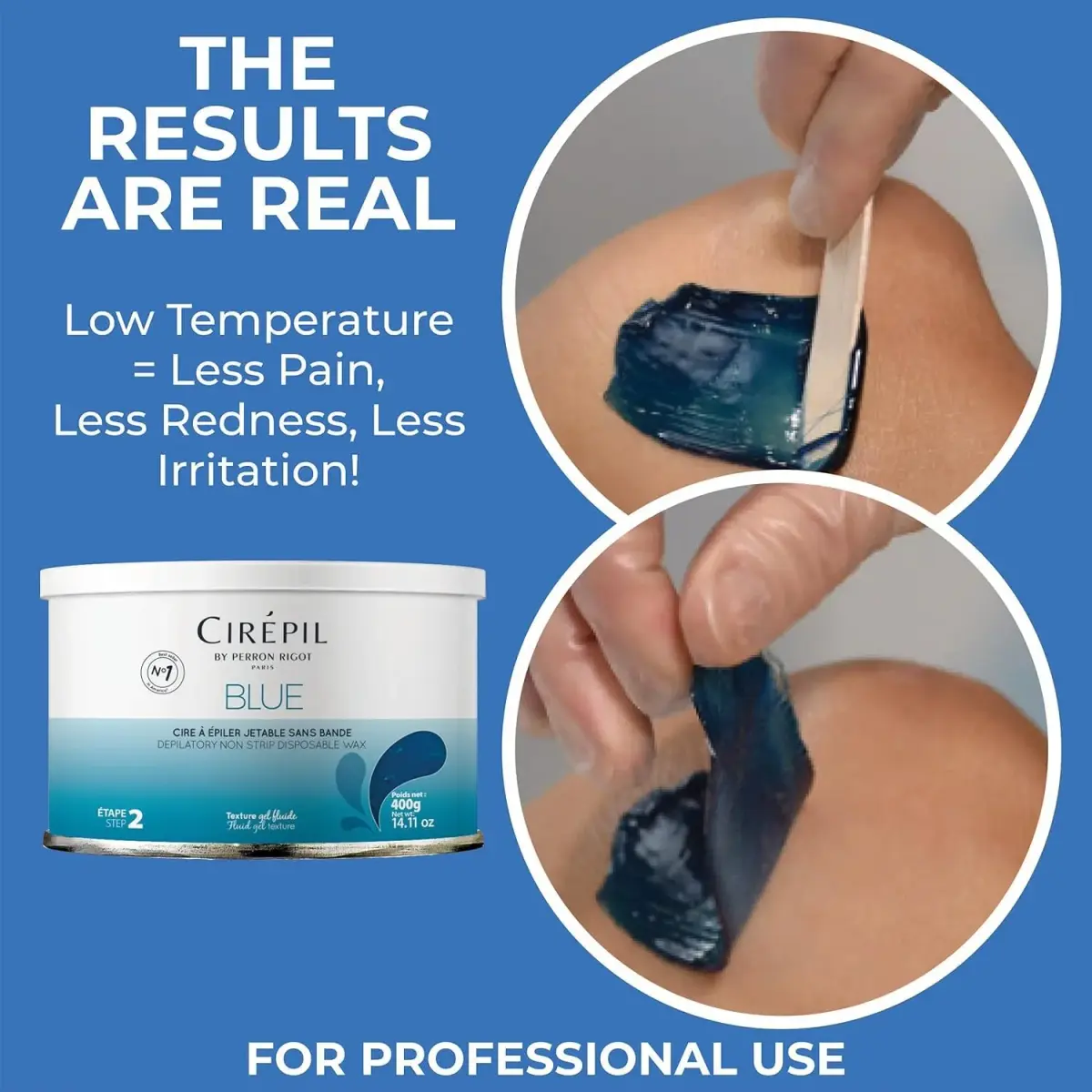 Cirepil Blue Stripless Hard Wax 400g (14.11oz) | Professional Salon-Quality Hair Removal for All Skin Types - view 6