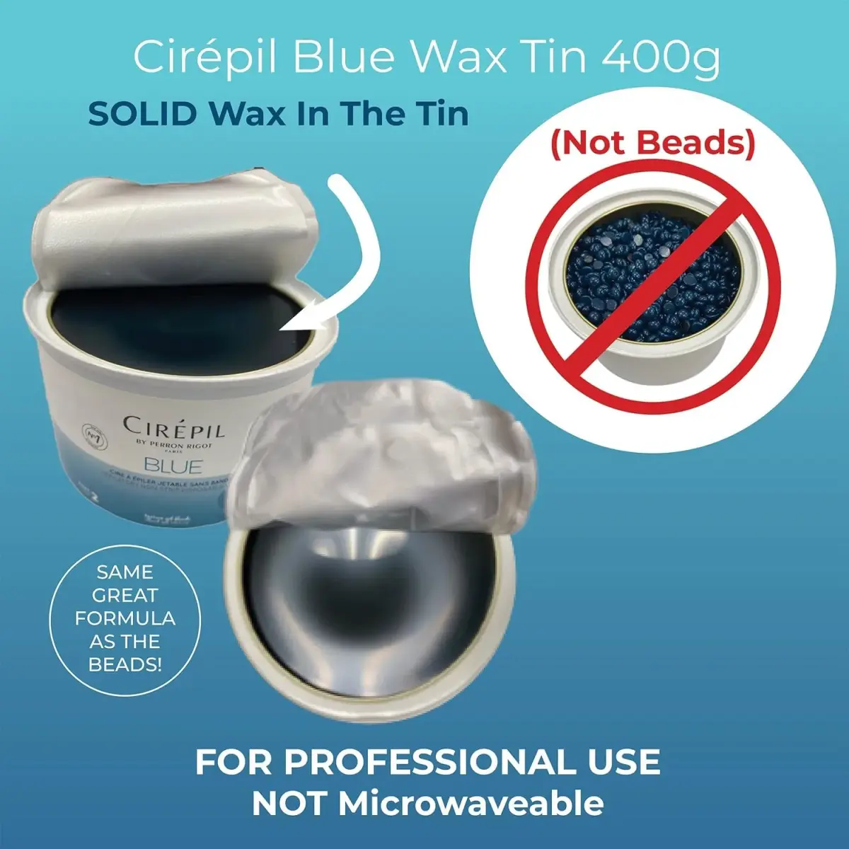 Cirepil Blue Stripless Hard Wax 400g (14.11oz) | Professional Salon-Quality Hair Removal for All Skin Types - view 3