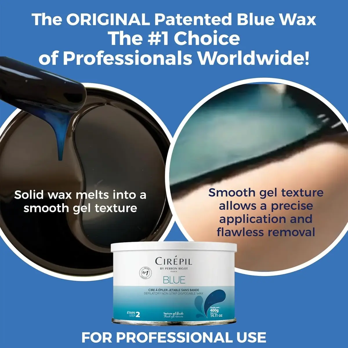 Cirepil Blue Stripless Hard Wax 400g (14.11oz) | Professional Salon-Quality Hair Removal for All Skin Types - view 4