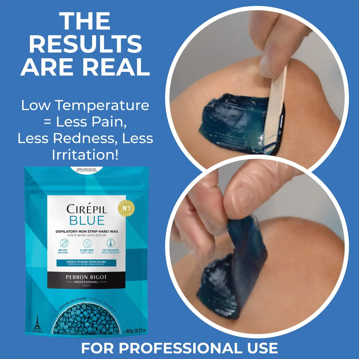 Cirepil Blue Stripless Hard Wax Beads 800g (28.22oz) | Professional Hair Removal for Face, Bikini & Body - view 5