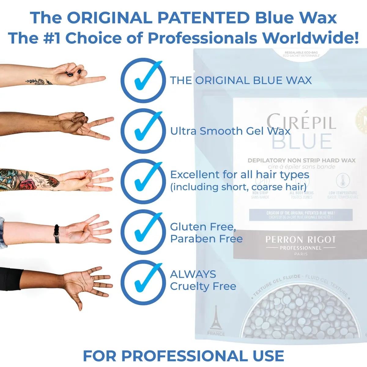 Cirepil Blue Stripless Hard Wax Beads 800g (28.22oz) | Professional Hair Removal for Face, Bikini & Body - view 6