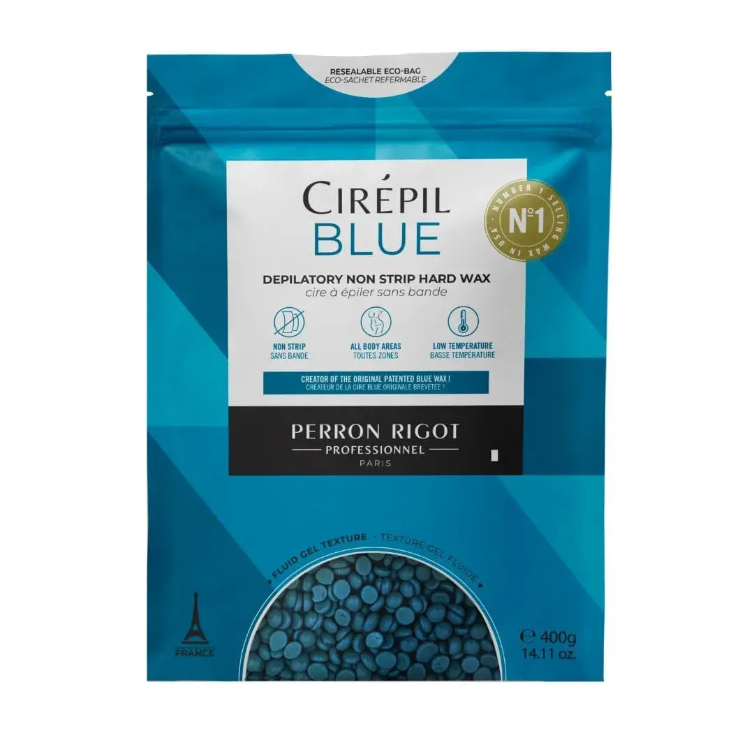 Cirepil Blue Stripless Hard Wax Beads 400g (14.11oz) | Professional Hair Removal for Face, Bikini, Body - main product image