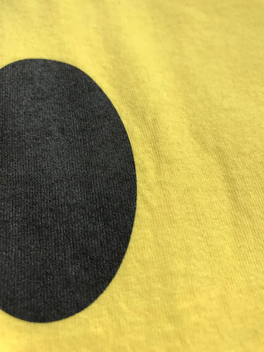Ann Arbor T-shirt Co. Smile Face Unisex T-Shirt Medium Yellow | Soft Cotton, Modern Fit, Positive Vibe - view 5