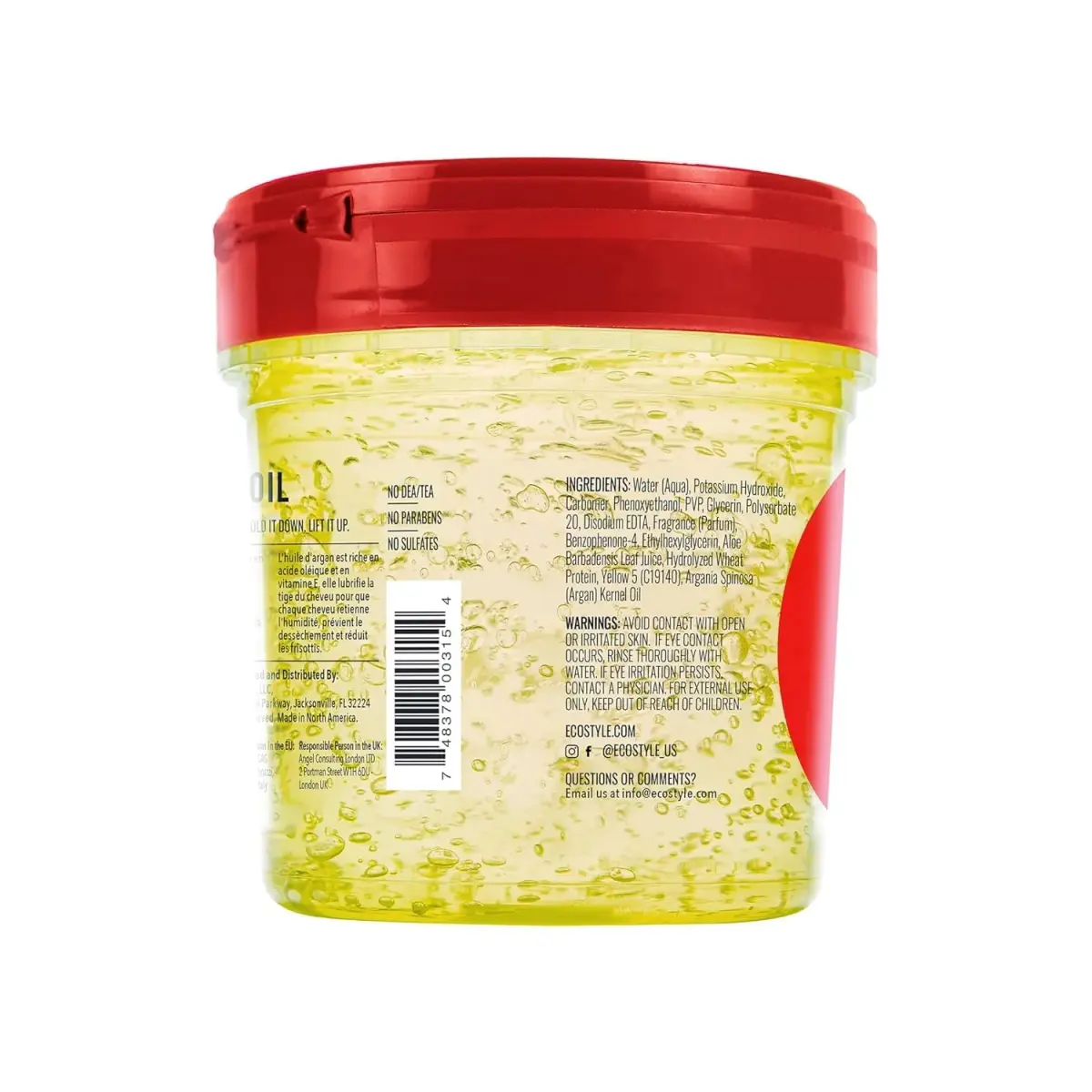Eco Style Moroccan Argan Oil Styling Gel 236ml (8 oz) | Maximum Hold & Shine - view 2